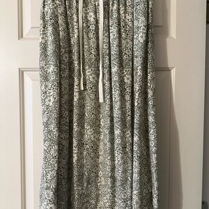 Wonderly A-Line Skirt - Black and White Floral